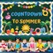 Countdown to Summer Bulletin Board Decoration Set – 81-Piece Tropical Hawaiian Luau Classroom Decor with Palm Cutouts, Borders, and Window/Door/Wall Accents